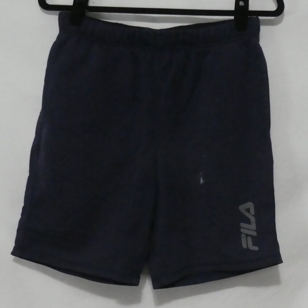 FILA | small | Navy Blue Exercise Shorts *paint stain on front